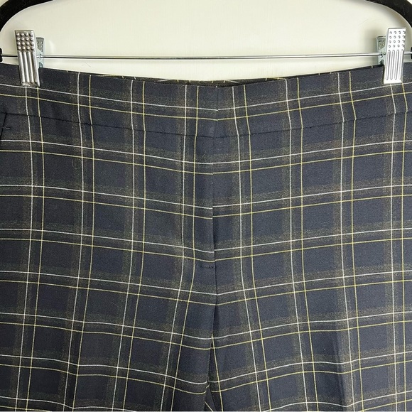 Ann Taylor - Devin Fit Plaid Trousers Pants Prep Balmoral Fall Navy Blue Sz. 8 - Picture 5 of 11